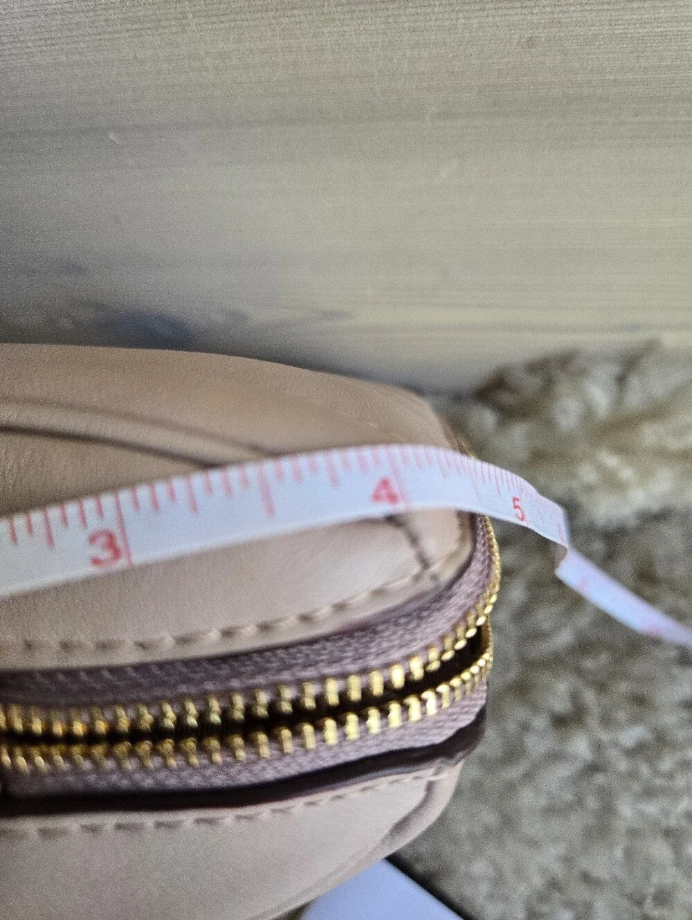 Tags Removed Unused Coach Quilted Leather Cosmetic Case 17 Washed Mauve C6888